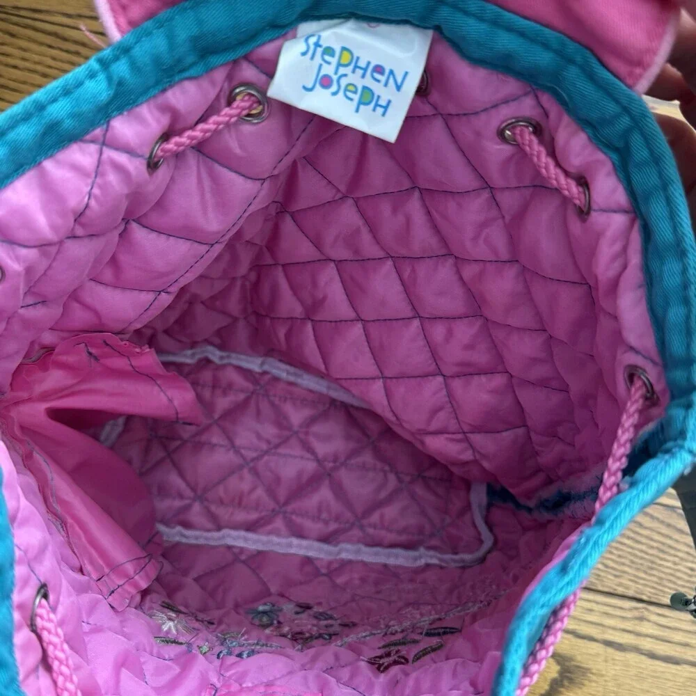 Stephen Joseph Beautiful Pink Sloth Children's‎ Backpack Colorful Quilted
